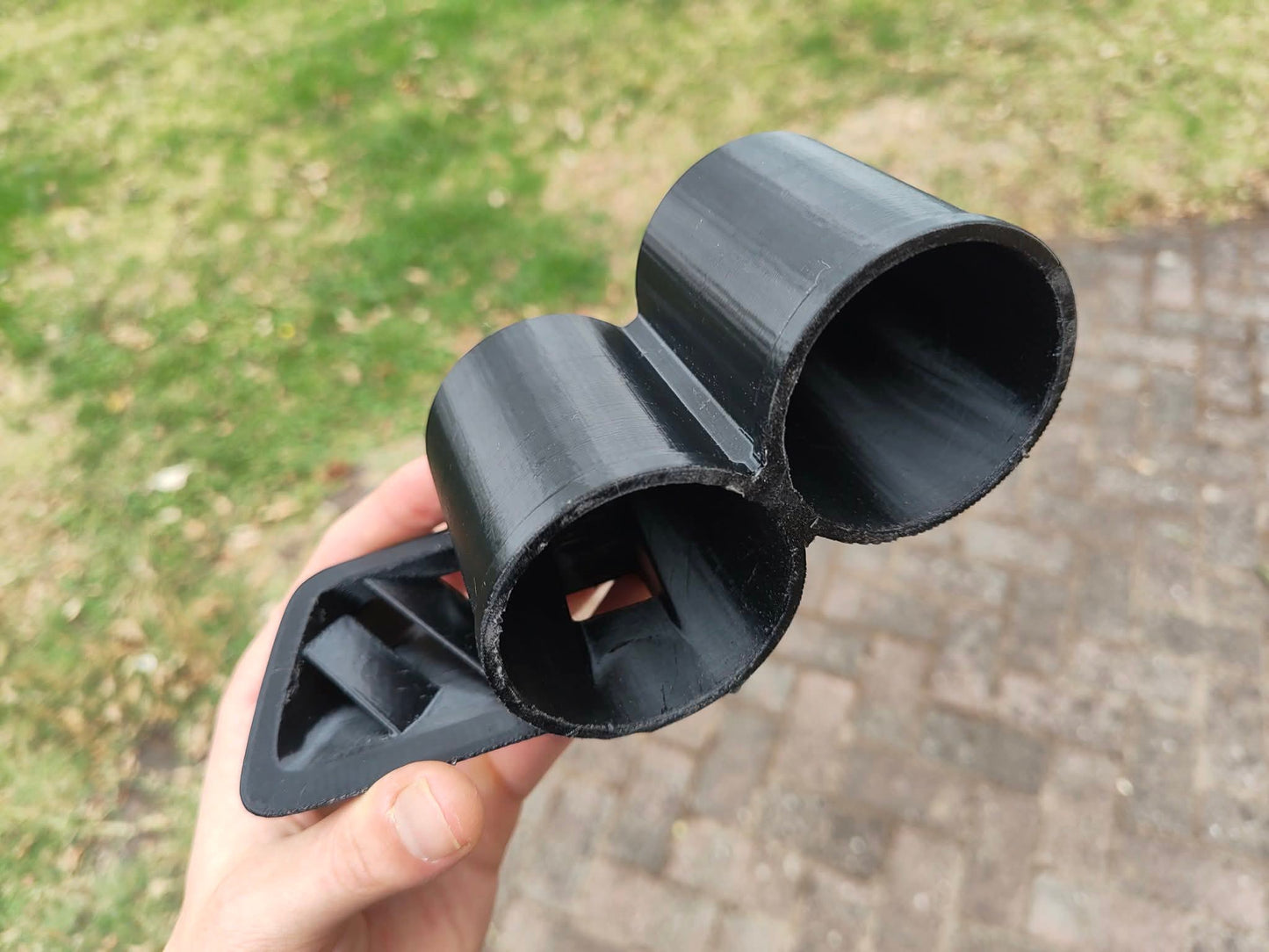CADFORGE 3D printed black double gauge pod for 2005 Subaru WRX, designed for a precise direct fit.